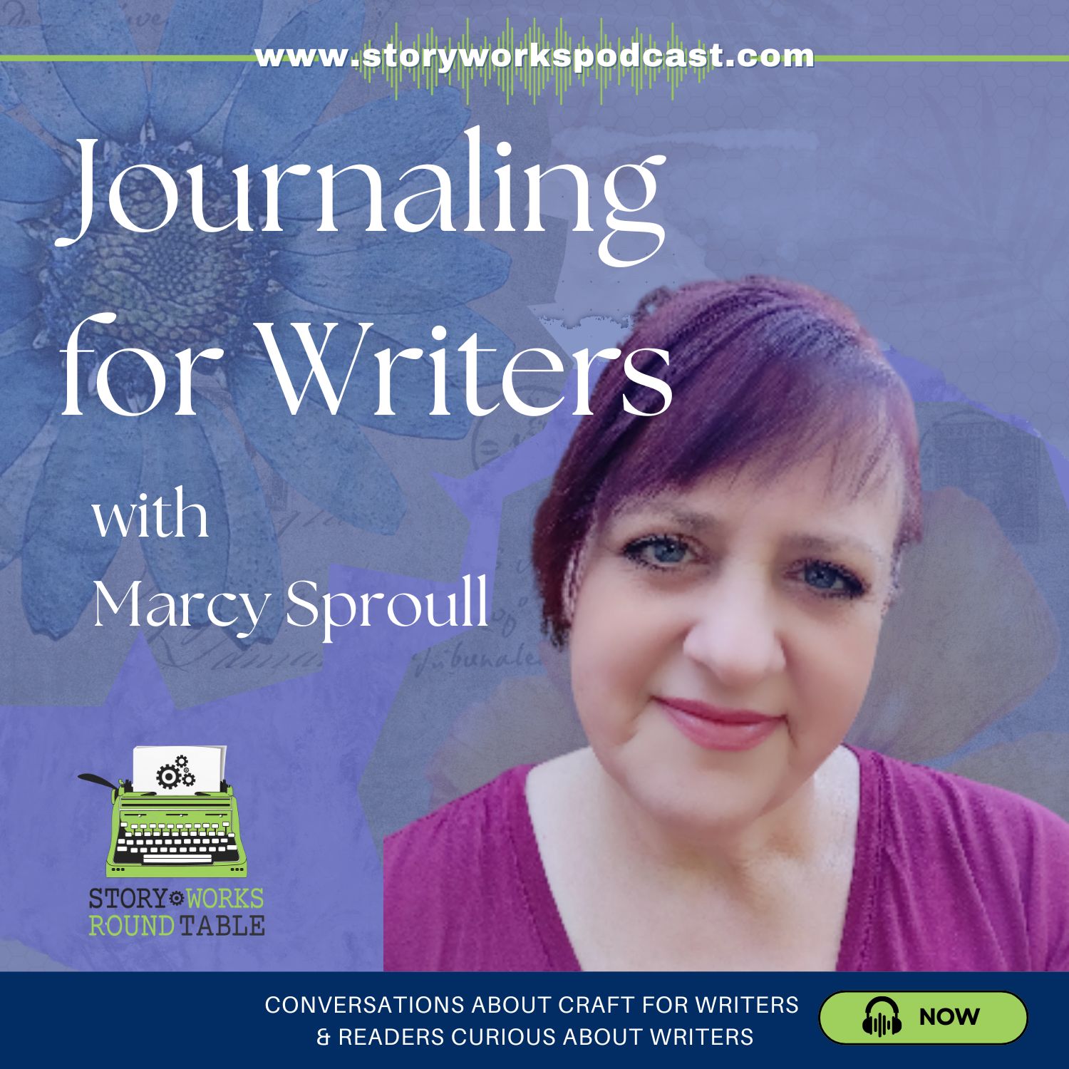 Alida Winternheimer & Catherine Lyon, authors, stand before a bookcase full of books. 